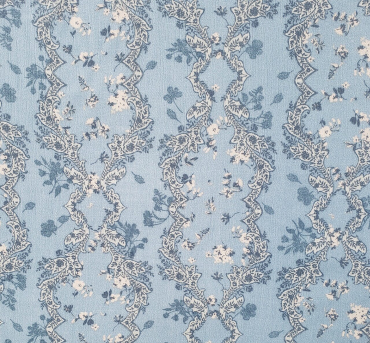 1 Yard Rayon Crinkle Denim Blue Lightweight Drapey Fabric for Stylish Dresses Skirts Blouses Width 50/52"